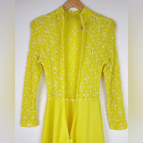 Act 2 Vintage 60's Yellow Maxi Dress - Picture 10 of 10